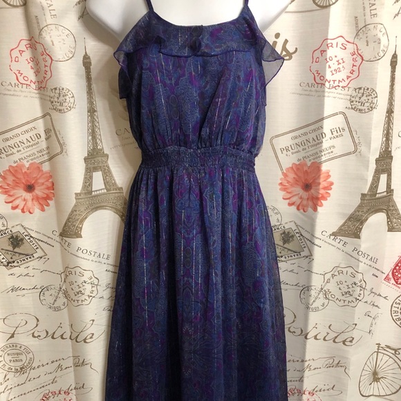 Express Navy Blue Maxi Dress - Picture 3 of 11